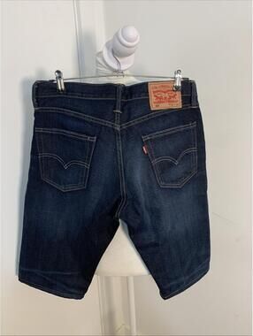 Mens Levi 504 Dark Wash Jeans 32x32 Changed Into Shorts